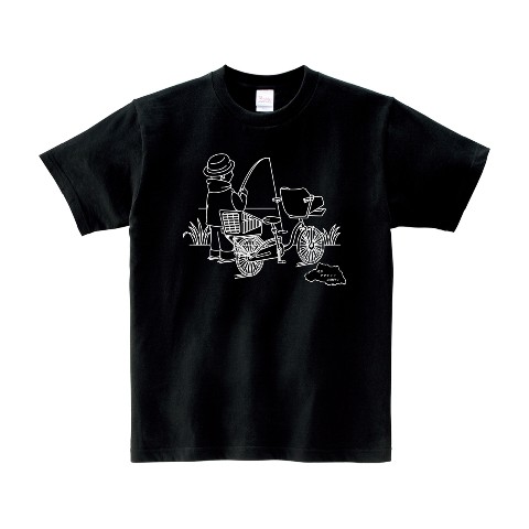 【埼玉ママチャリ小物釣り】Tシャツ BK（XLサイズ）