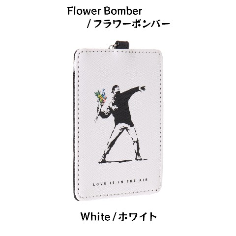 【Brandalised】リール付パスケース(Flower Bomber)