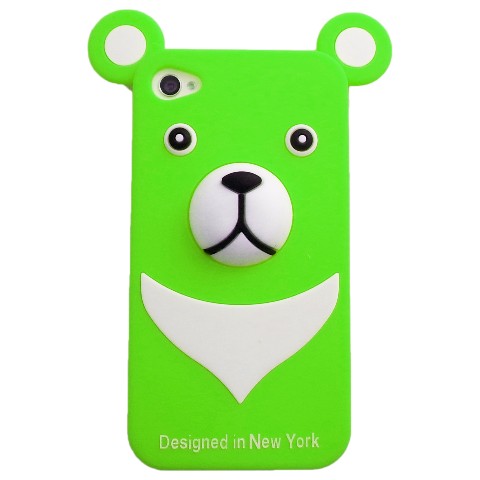 おとぼけクマさんのiPhone4 Case iburg 3D Bear Green