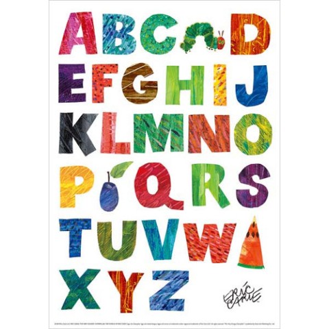 エリック カール Alphabets B4ポスター 雑貨通販 ヴィレッジヴァンガード公式通販サイト