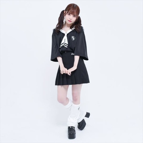 【TRAVAS TOKYO】Sailor collor H/S Shirts 【Black】