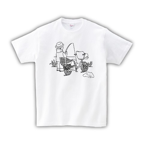【埼玉ママチャリ小物釣り】Tシャツ WH（Lサイズ）