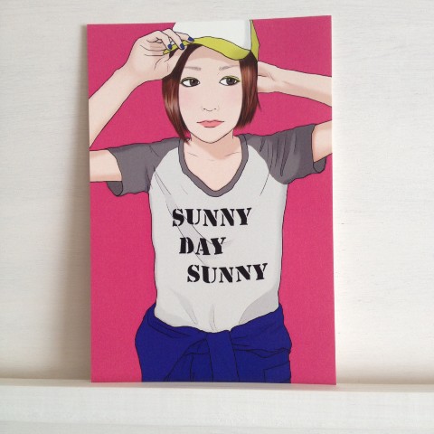 【sunny day Sunny】ポストカード（キャップの子）