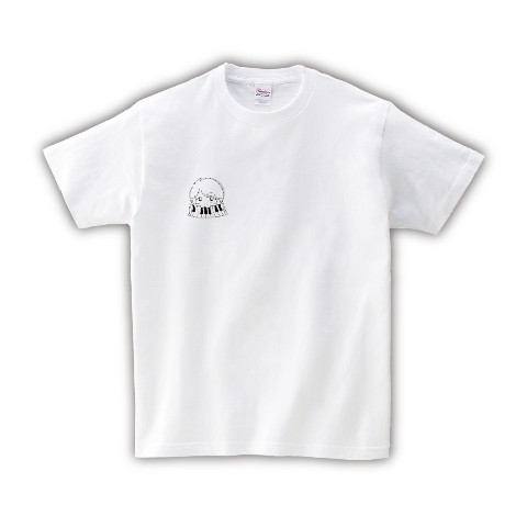 【鍵盤屋SAEKO】Tシャツ イラスト（Lサイズ）WH