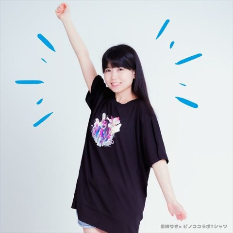 【ピノコ×里咲りさ】Tシャツ（ブラック/XLサイズ）