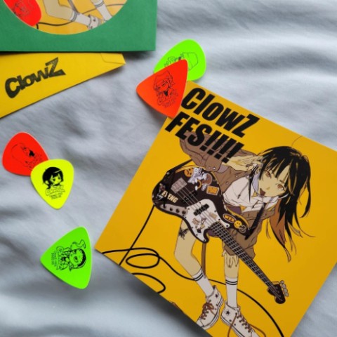 【渡瀬しぃの】ClowZ-FES - CDジャケット風カード＆ピック型ステッカーSET	