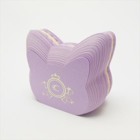 【マカロンふせん】Cat Macaron Sticky note　ネコ/purple【CRU-CIAL】