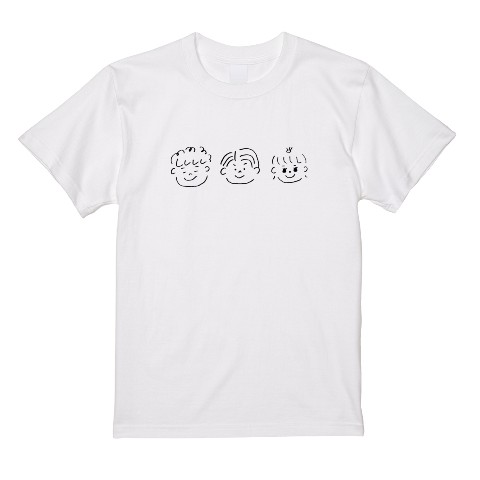 【シダックス】 Tシャツ WH ３人イラスト XL