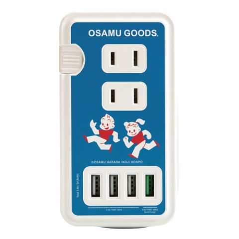 【OSAMU GOODS】USBポート付きACタップ 走る
