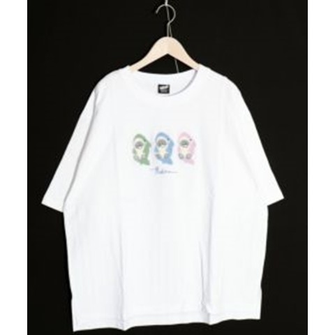 【ScoLar Parity】サメラビル3兄弟刺繍Tシャツ / オフホワイト
