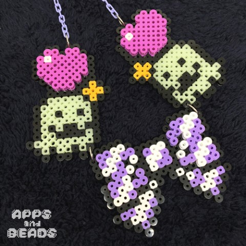 【Apps and Beads】おばけハロウィンネックレス