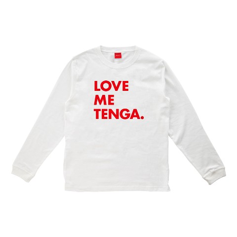 【TENGA】LOVE ME TENGA 長袖Tシャツ/ホワイト（Lサイズ）