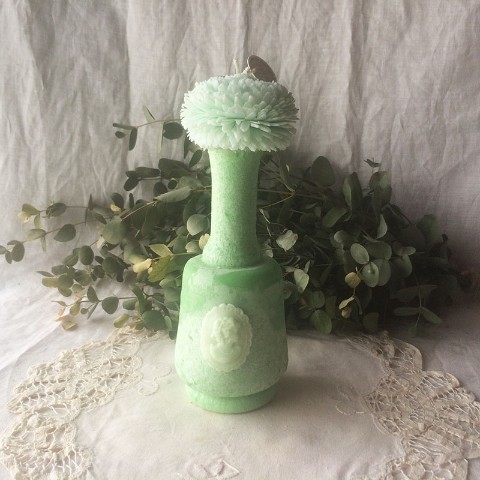 【10mei candle works】vase (グリーン）ベルガモットの香り