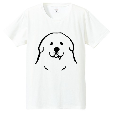 【せいこせんせい】グレートピレニーズ　Tシャツ（ホワイト）　Lサイズ　犬