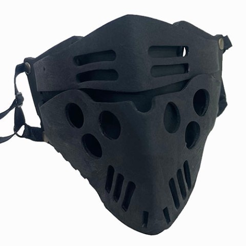 【th61】SWAT 黒　アーマード3段マスク サバゲー用にもオススメ マスク型フェイスガード 242号