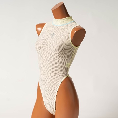 REALISE(リアライズ) 【K-030】 ハイネックメッシュボディスーツ/Hi-neck Mesh bodysuit （Stretch mesh）(NM) (M、 OW)