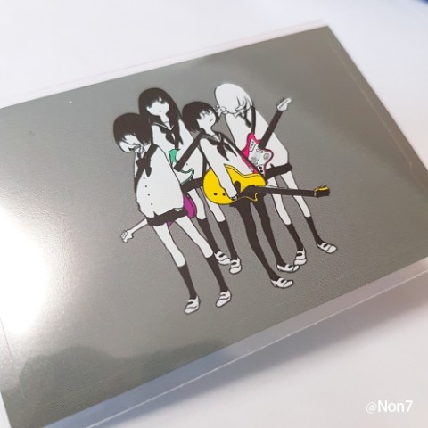 【渡瀬しぃの】ClowZ-IC CARD STICKER／ギター＆ベース×女子高生(B)