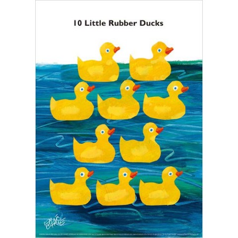 【エリック・カール】10 Little Rubber Ducks(B4ポスター)