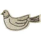 【TICKLE】刺繍ブローチ　WHITE BIRD