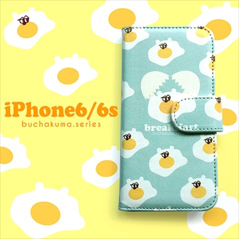 Iphone6 6s ぶちゃくま 目玉焼き手帳型iphoneケース 雑貨通販 ヴィレッジヴァンガード公式通販サイト