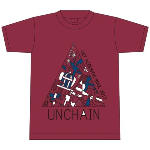 『UNCHAIN presents Get Acoustic Soul 2017 』Tシャツ（バーガンディー Sサイズ）