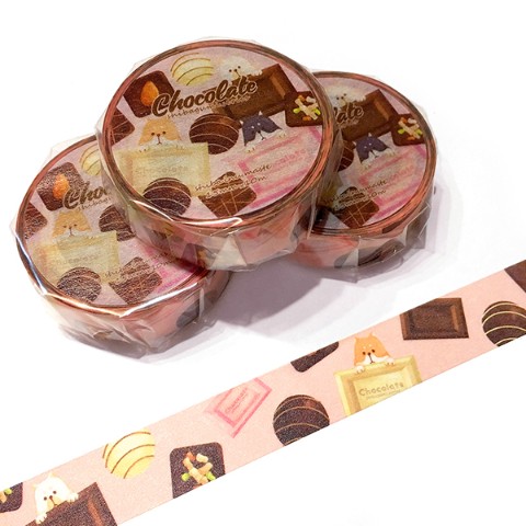 【柴犬】チョコレートマスキングテープ