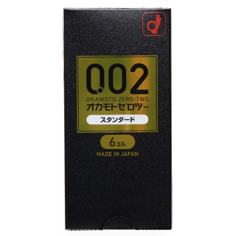 【コンドーム】オカモト002 ブラックパッケージ(6個入り)