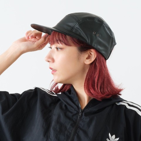 REALISE(リアライズ) 【PS-HD-001】 ジェットキャップ/CAMP CAP （Rubberized 2way×Leather） (Matblack、 M)