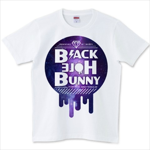 【BLACK HOLE BUNNY】Galaxy LogoTシャツ ホワイト（Mサイズ）