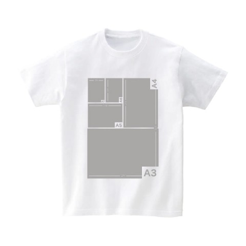 【JISS】用紙サイズ測定Tシャツ ホワイト/M