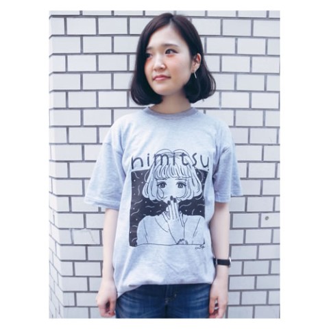 【あい子】himitsu.Tシャツ　gray（XLサイズ）