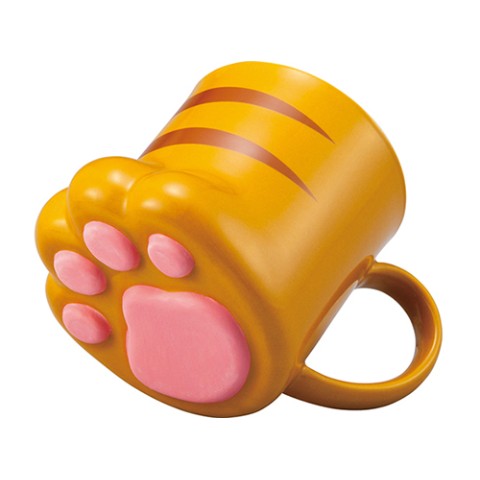 新品箱付き　猫の手　マグカップ　コップ　2個　ハチワレ　チャトラ　ネコ　肉球