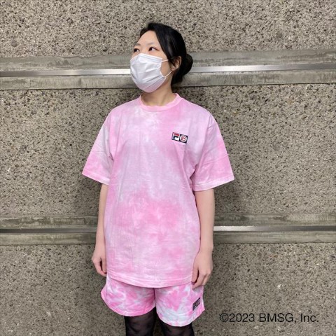 【FILA×BE:FIRST】タイダイプリントTシャツ ピンク M