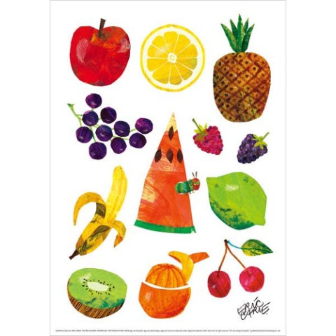 エリック カール Caterpillar With Fruits B4ポスター 雑貨通販 ヴィレッジヴァンガード公式通販サイト