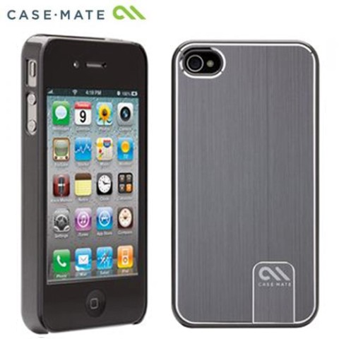 Case Mate iPhone 4S / 4用CASE Barely There Brushed Aluminum Silver