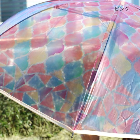 傘 ステンドグラス モロッコタイル（ピンク）