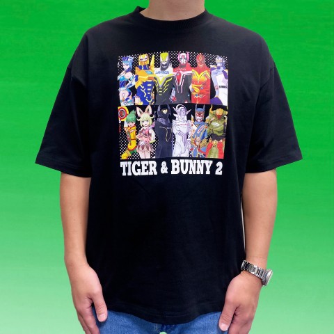 『TIGER & BUNNY 2』Tシャツ ブラック 集合 M