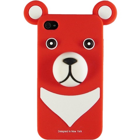 おとぼけクマさんのiPhone4 Case iburg 3D Bear Red