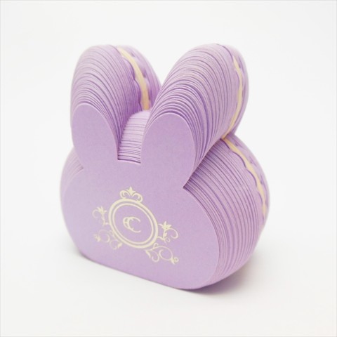 【マカロンふせん】Rabbit Macaron Sticky note　ウサギ/purple【CRU-CIAL】