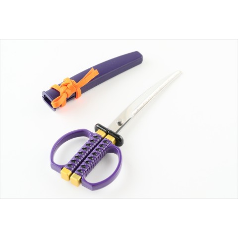 日本刀はさみ（紫）　掛け台付きモデル