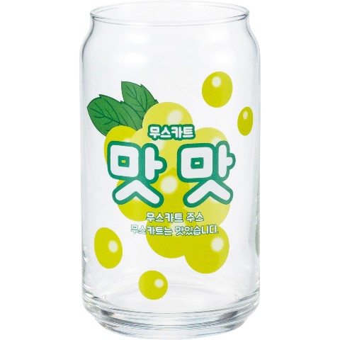 缶型グラス　韓国風　マスカット