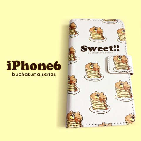 iPhone6/6s】【ぶちゃくま。】ホットケーキ手帳型iPhoneケース / 雑貨 ...