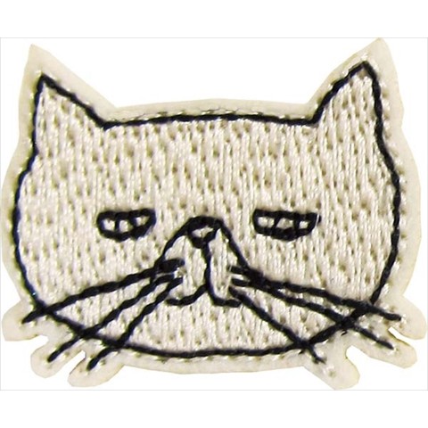 【TICKLE】刺繍ブローチ　WHITE CAT