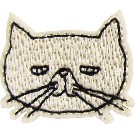 【TICKLE】刺繍ブローチ　WHITE CAT