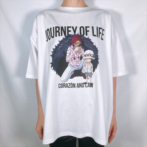 【ONE PIECE】グラフィックTシャツ コラソン＆ロー Lサイズ