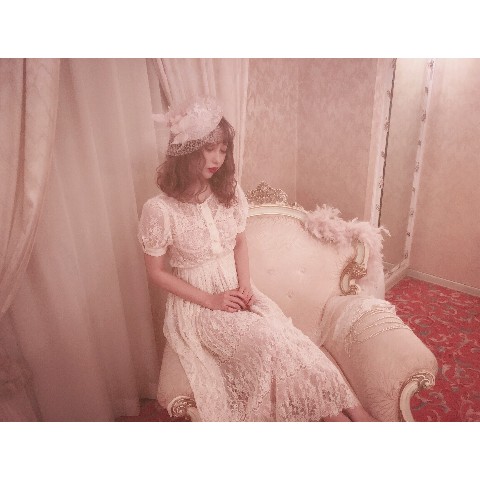 【Violetta】 Michelle - Lace pleated dress