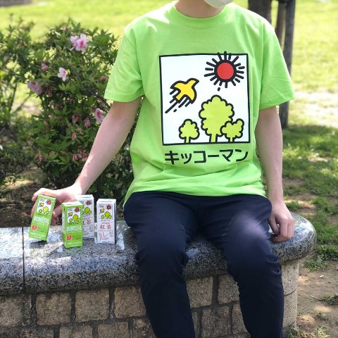 【キッコーマン豆乳】Tシャツ（グリーン）Mサイズ