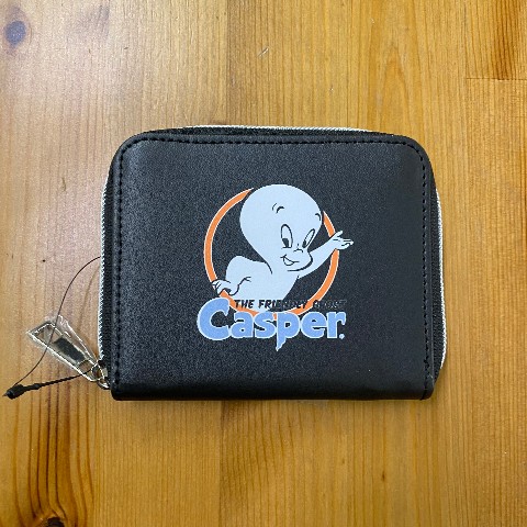 【キャスパー】二つ折り財布 ラウンドジップ  ロゴ