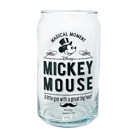 【ディズニー】缶型グラス　ミッキーマウス