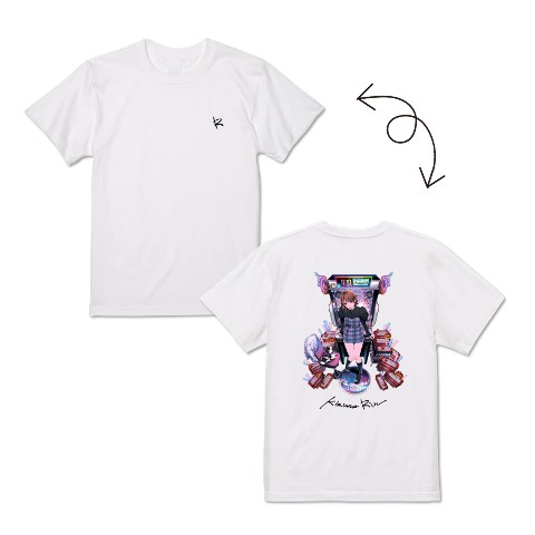 【絆りん】 刺繍入りTシャツ/ホワイト（XLサイズ）＜ポストカード付き＞